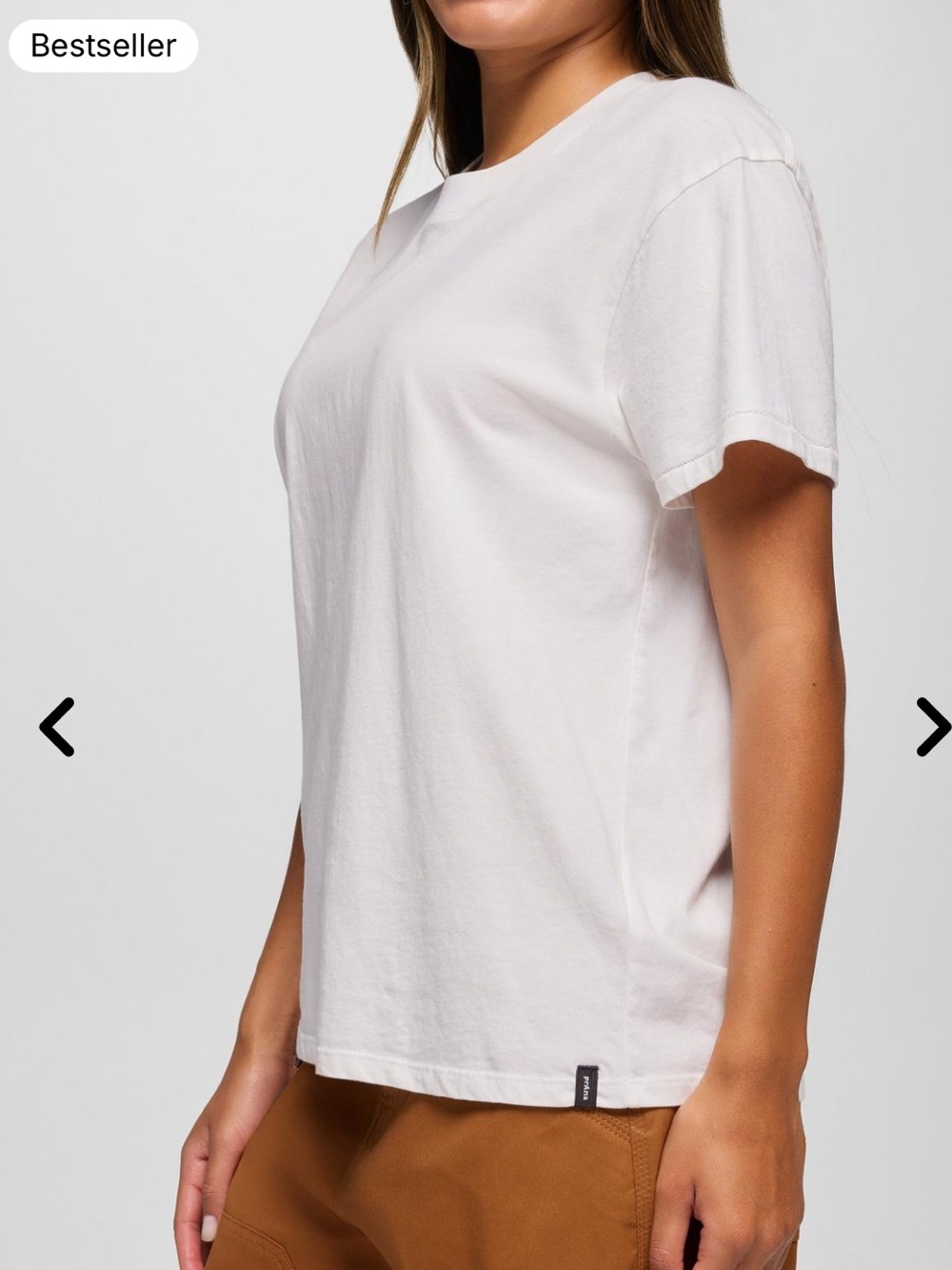 NWT Prana White Crew Neck Tee
